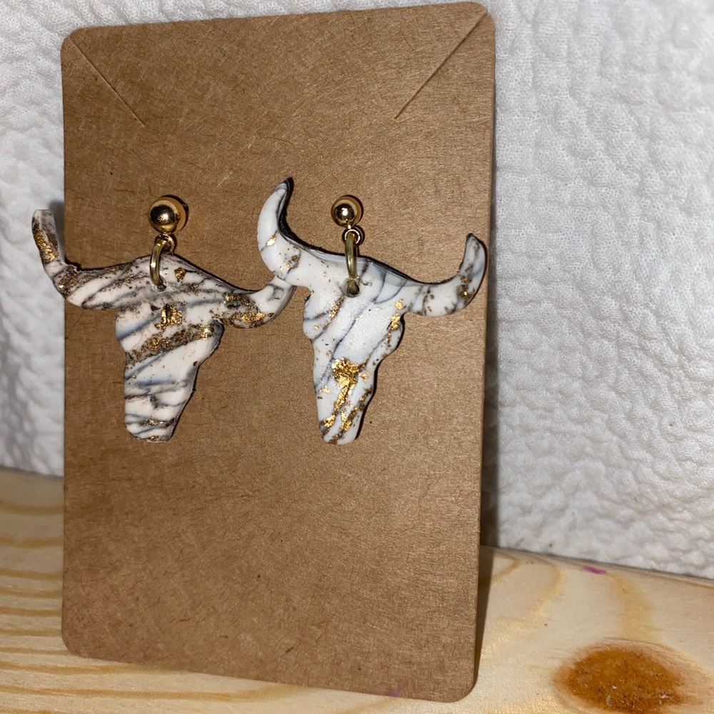 Handmade polymer clay earrings